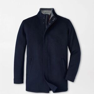 Peter Millar Dark Blue Trench Coat